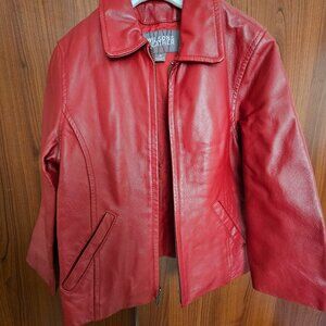 Kids genuine leather jacket